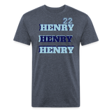 HENRY Fitted Cotton/Poly T-Shirt - heather navy